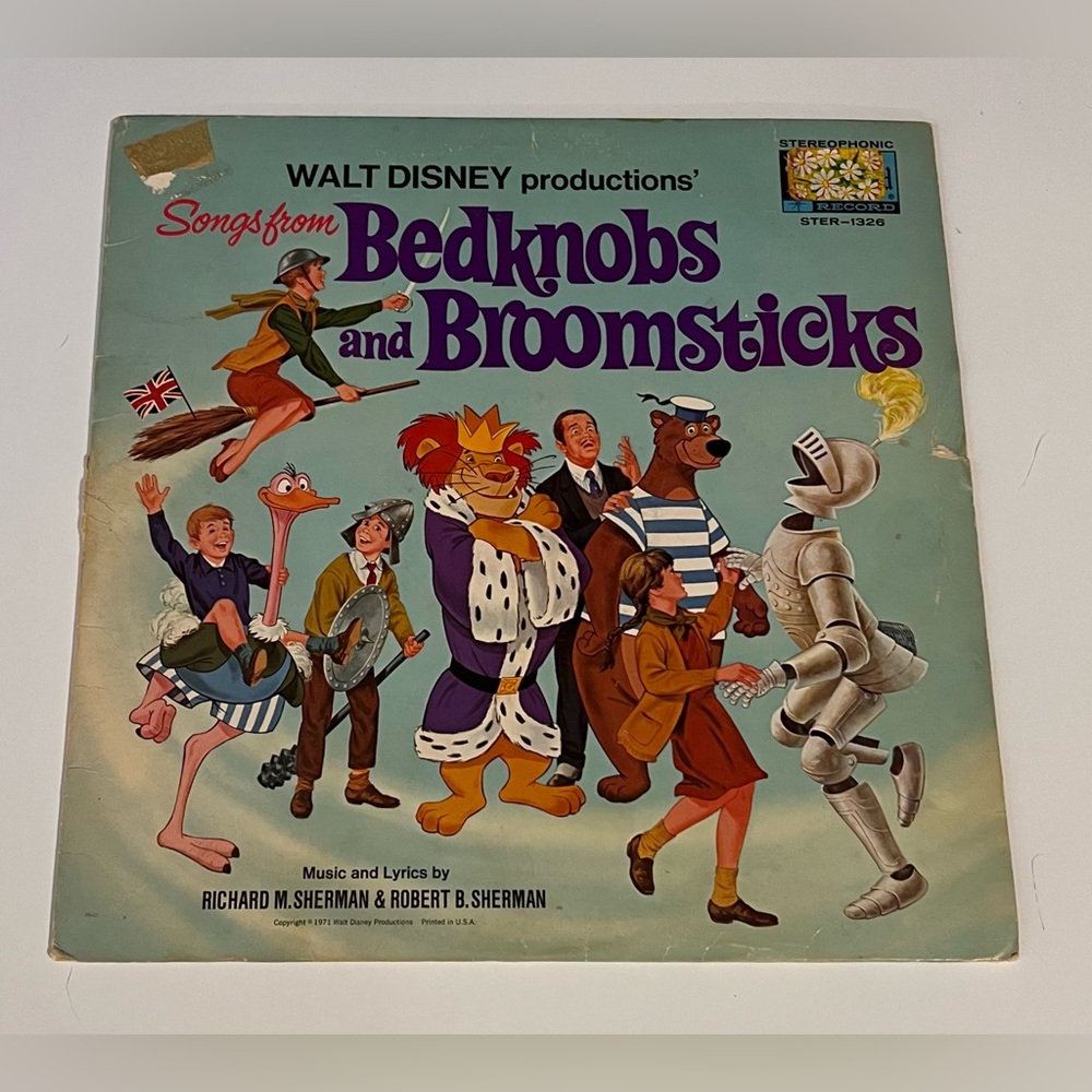 Vintage Walt Disney’s Bedknobs and Broomsticks Vinyl Record.